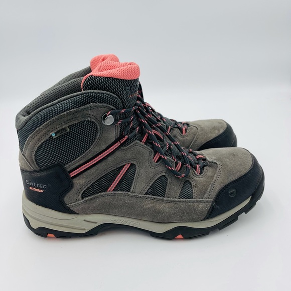 WOMENS HI-TEC WATERPROOF HIKING TRAIL OUTDOOR TALL HIGH TOP BOOTS SHOES - Picture 6 of 12